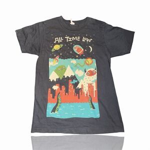 All Time Low Band Art Unisex T-Shirt Multicolor Graphic Print Small (Slim Fit)